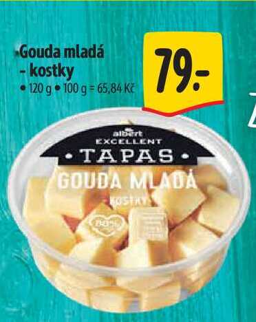 Gouda mladá kostky 120 g 