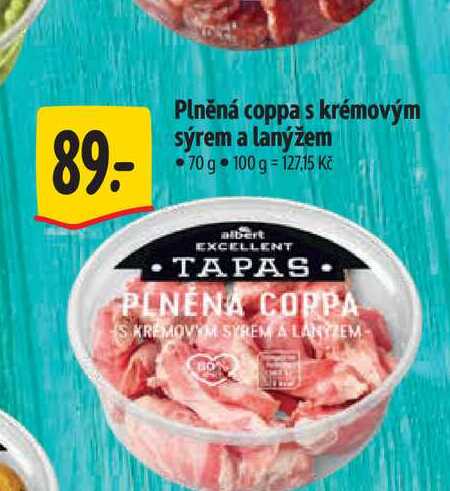 Plněná coppa s krémovým sýrem a lanýžem 70 g 