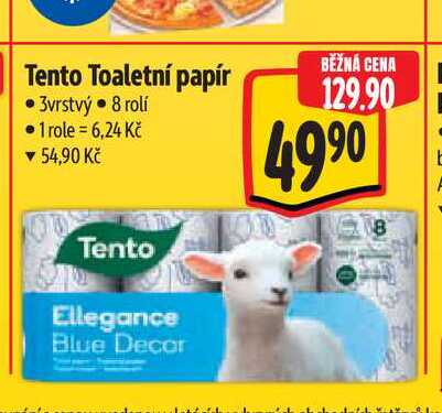 Tento Toaletní papír 3vrstvý  8 rolí 