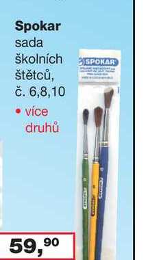 Spokar sada školních štětců, č. 6,8,10