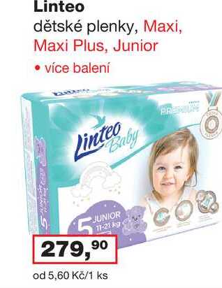 Linteo dětské plenky, Maxi, Maxi Plus, Junior 