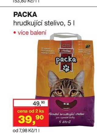 PACKA hrudkující stelivo, 5l