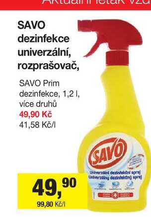 SAVO Prim dezinfekce, 1,2 l 