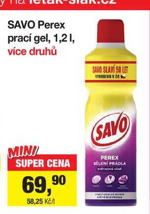 SAVO Perex prací gel, 1,2l 