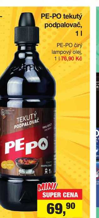 PE-PO tekutý podpalovač, 1l