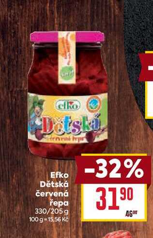 Efko Dětská červená řepa 330/205 g