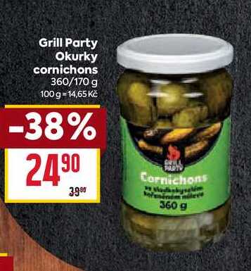 Grill Party Okurky cornichons 360/170 g