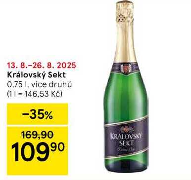 Královský Sekt, 0.75 l