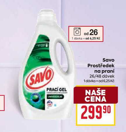 Savo Prostředek na praní 26/48 dávek
