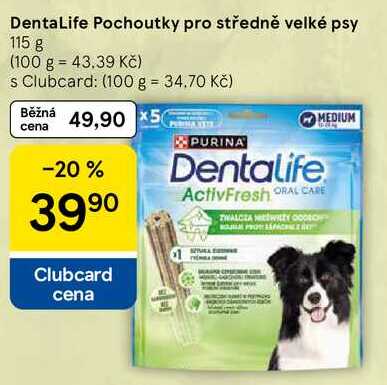 DentaLife Pochoutky pro středně velké psy, 115 g 