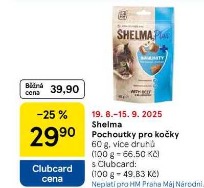Shelma Pochoutky pro kočky, 60 g, více druhů 