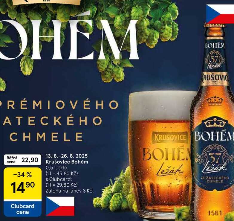Krušovice Bohém, 0,5 l 