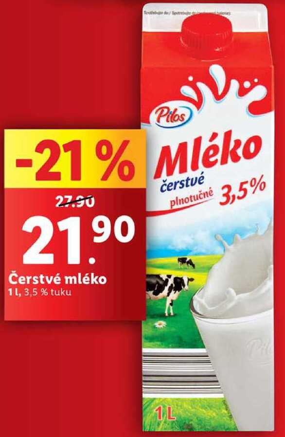 Čerstvé mléko, 1 l