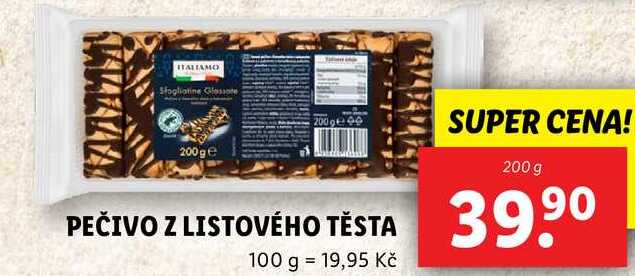 PEČIVO Z LISTOVÉHO TĚSTA, 200 g
