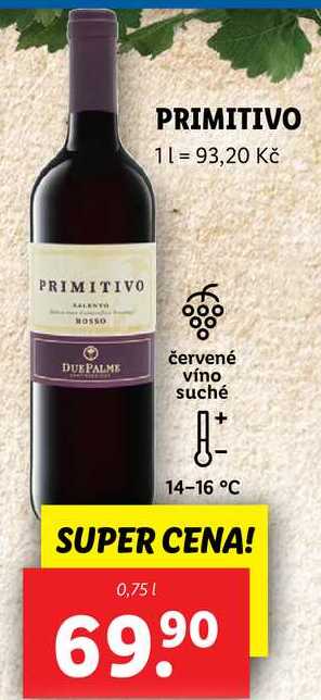PRIMITIVO, 0,75 l