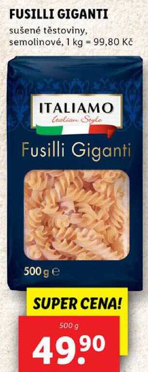 FUSILLI GIGANTI, 500 g