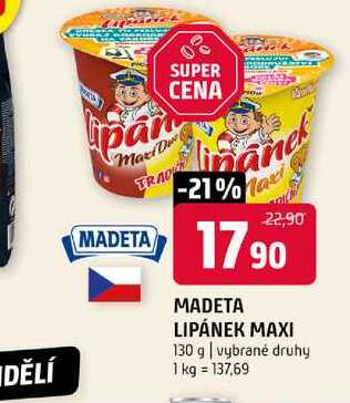 Madeta Lipánek 130 g
