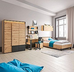 Pokoj pro mladé - skříň s otočnými dveřmi