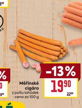 Měřínské cigáro z pultu lahůdek cena za 100 g