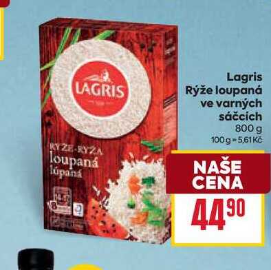 Lagris Rýže loupaná ve varných sáčcích 800 g 