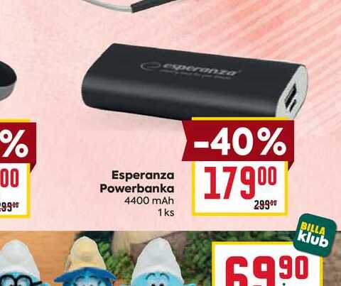 Esperanza Powerbanka 4400 mAh 1ks