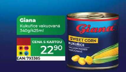 Giana Kukuřice vakuovaná 340g/425ml  