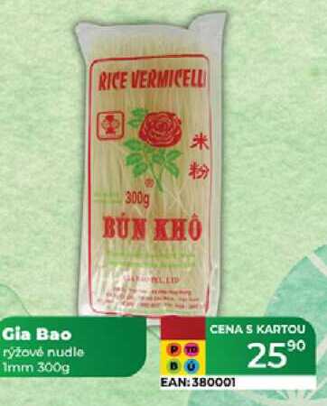 Gia Bao rýžové nudle 1mm 300g  