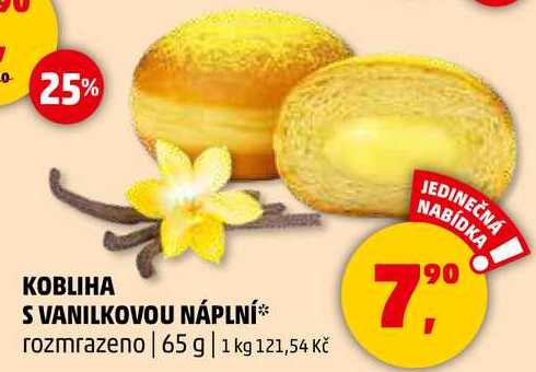 KOBLIHA S VANILKOVOU NÁPLNÍ rozmrazeno, 65 g 