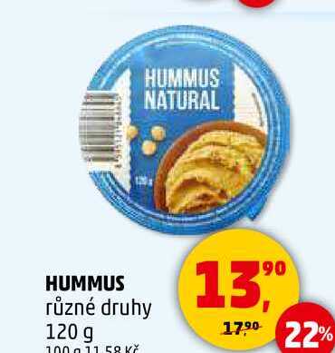 HUMMUS různé druhy, 120 g  