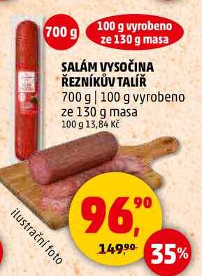 SALÁM VYSOČINA ŘEZNÍKŮV TALÍŘ, 700 g  
