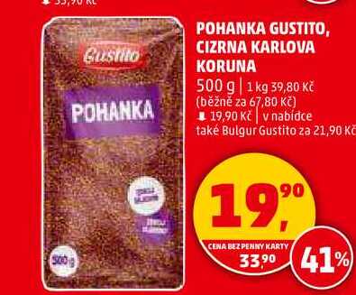 POHANKA GUSTITO, CIZRNA KARLOVA KORUNA, 500 g 