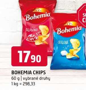 Bohemia Chips 60g, vybrané druhy