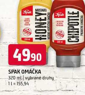 SPAK OMÁČKA 320 ml vybrané druhy