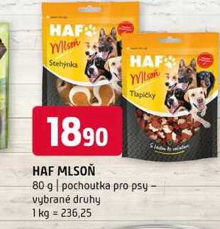 HAF MLSOŇ 80 g pochoutka pro psy vybrané druhy