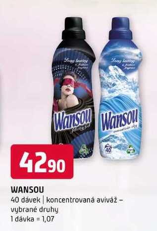 Wansou 40 dávek koncentrovaná aviváž vybrané druhy 