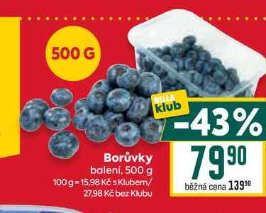 Borůvky baleni, 500 g