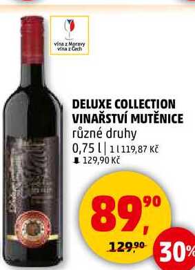 DELUXE COLLECTION VINAŘSTVÍ MUTĚNICE různé druhy, 0,75 l