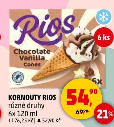 KORNOUTY RIOS různé druhy, 6x 120 ml 