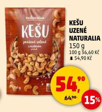KEŠU UZENÉ NATURALIA, 150 g 
