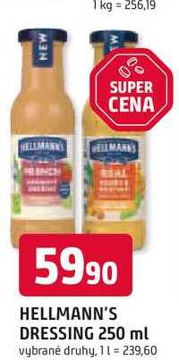 HELLMANN'S DRESSING 250 ml 