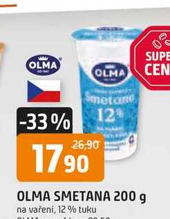 OLMA SMETANA 200 g na vaření, 12% tuku 