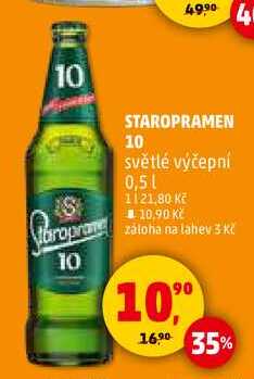 STAROPRAMEN 10 světlé výčepní, 0,5 l