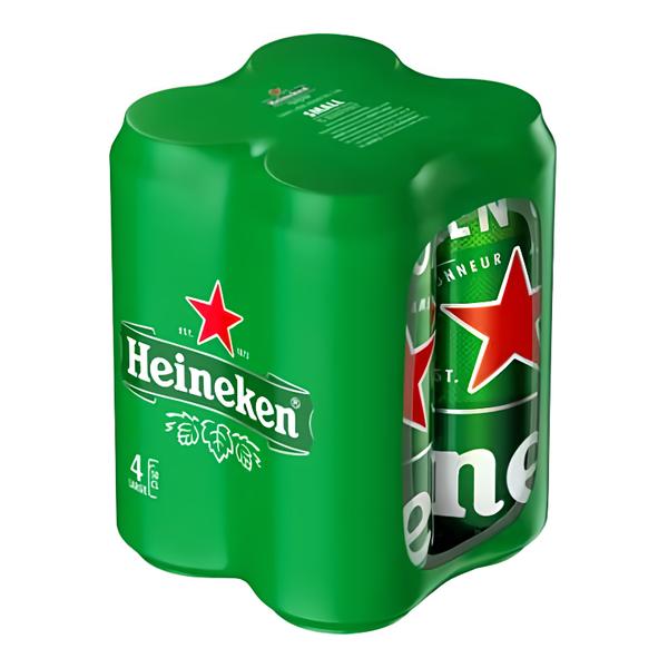 Heineken Světlý ležák, plech multipack 4x500 ml