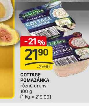 COTTAGE POMAZÁNKA různé druhy 100g