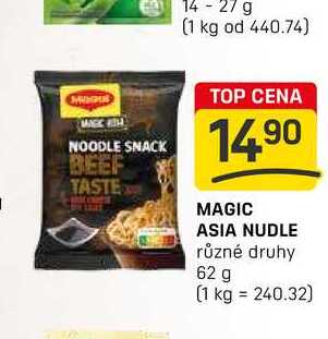 MAGIC ASIA NUDLE různé druhy 62 g 