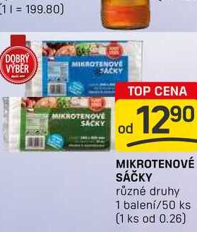 MIKROTENOVÉ SÁČKY různé druhy 1 balení/50 ks 