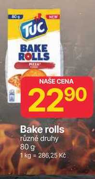 TUC Bake rolls různé druhy 80 g 