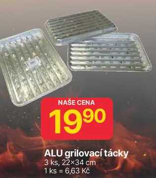 ALU grilovací tácky 3 ks, 22×34 cm 