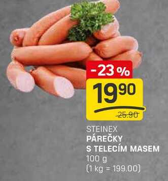 PÁREČKY S TELECÍM MASEM 100g