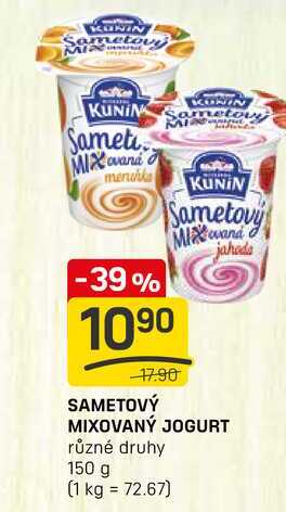 SAMETOVÝ jahoda MIXOVANÝ JOGURT různé druhy 150 g